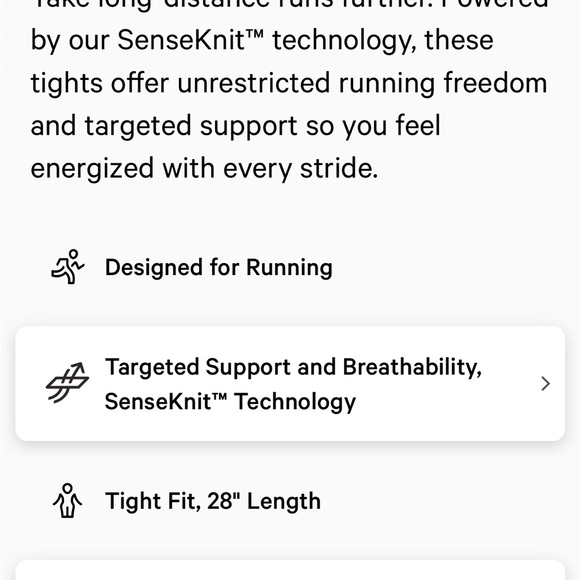 Lululemon Mens’s SenseKnit high rise running tights - 28” Small NWT - Picture 10 of 10